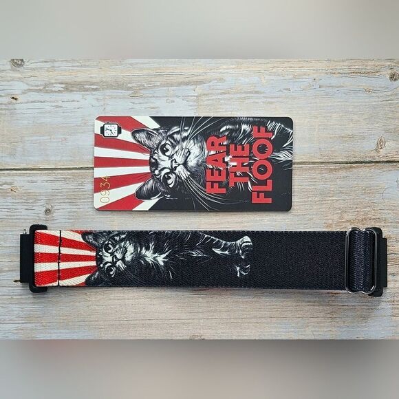 ZOX "FEAR THE FLOOF" #938 ANDROID SAMSUNG GALAXY NEW AMERICAN CAT 20mm WATCHBAND - Picture 6 of 12